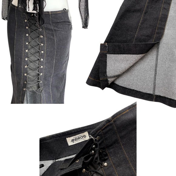Grunge Japan denim skirt - Picture 3 of 5